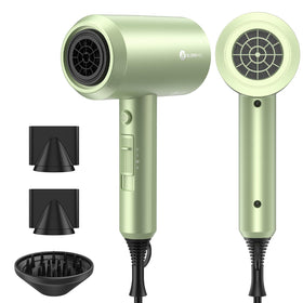 slopehill Professional Ionic Hair Dryer front view in lime cream