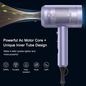 slopehill Professional Ionic Hair Dryer lavender side view