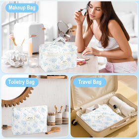 Small URSKYTOUS aesthetic makeup pouch for cosmetics