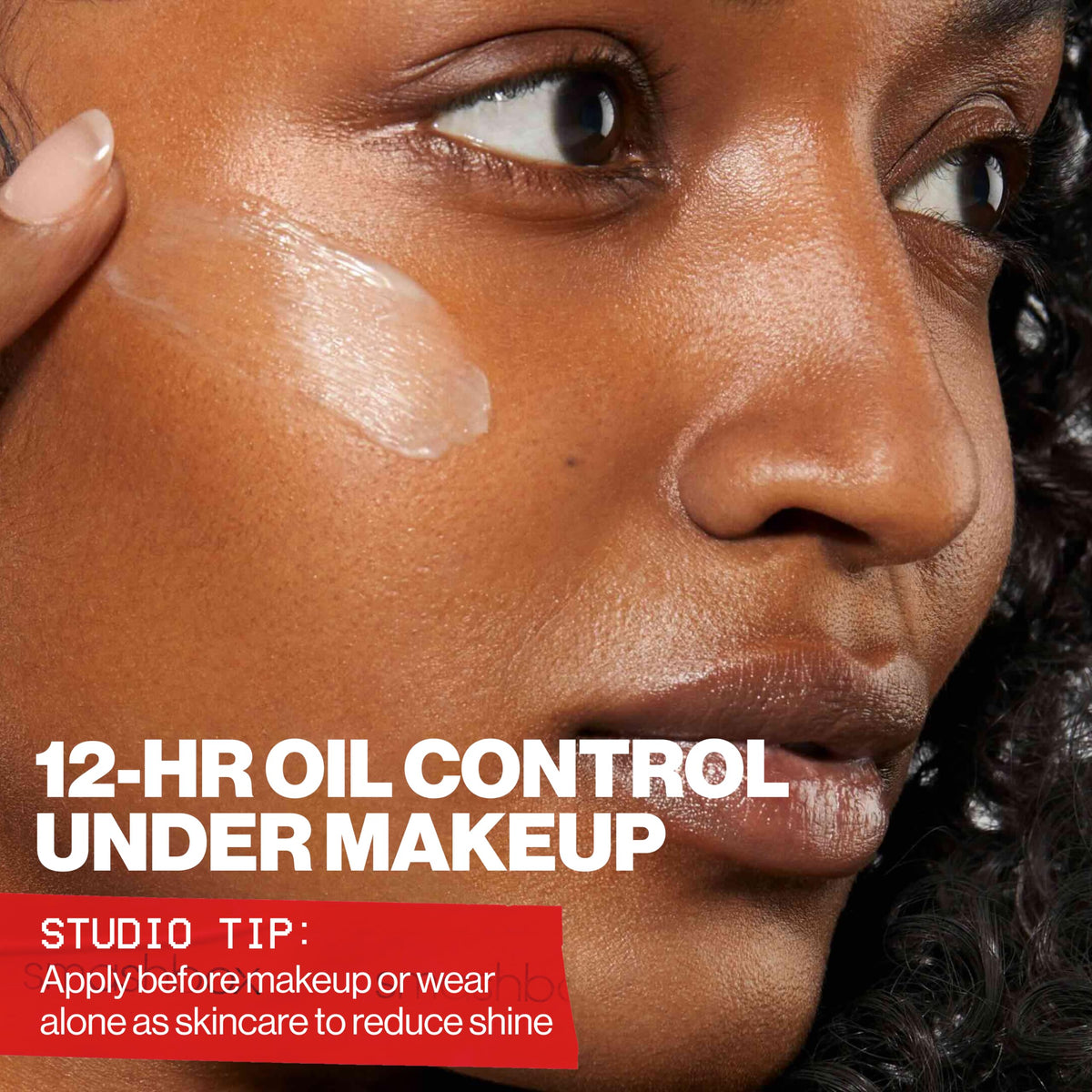 Smashbox Oil Control Primer application on skin