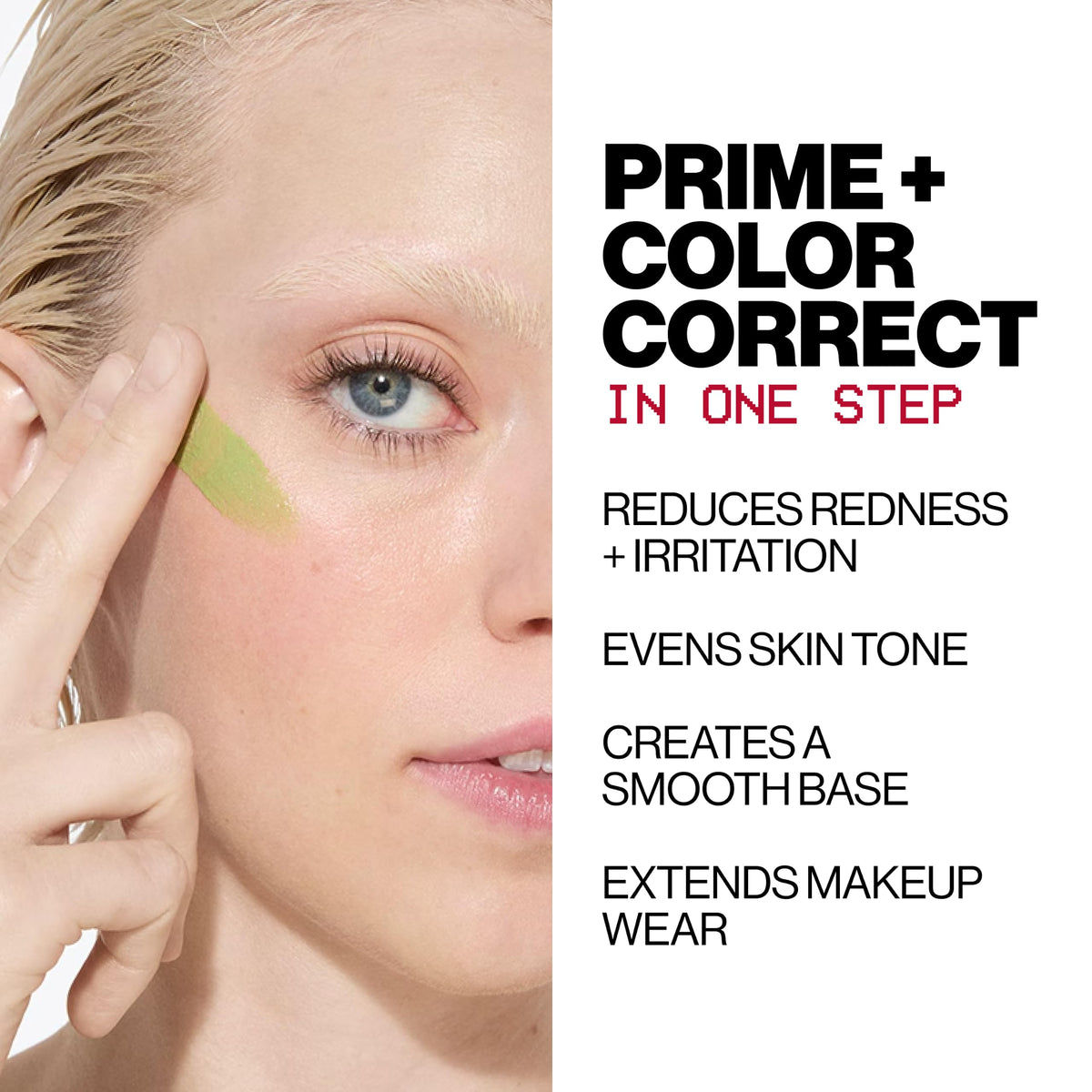 Smashbox Photo Finish Anti-Redness Primer texture on skin