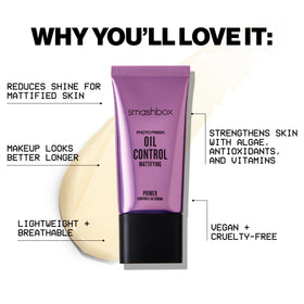 Smashbox Photo Finish Oil Control Primer application on skin