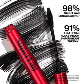 Smashbox Super Fan Lash Lengthening Mascara applied on lashes