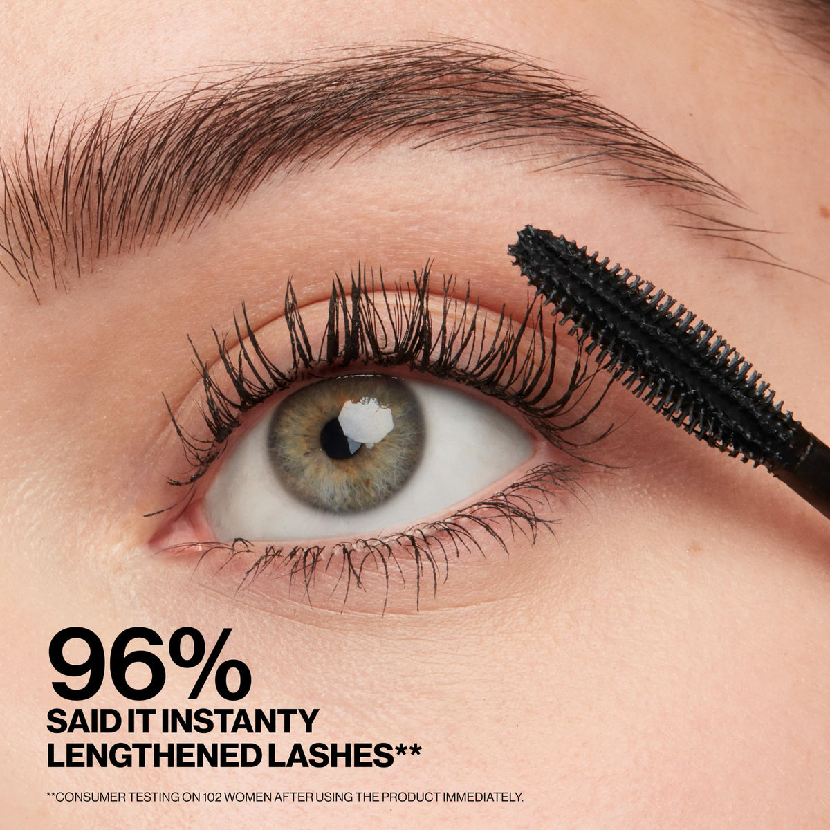 Smashbox Super Fan Lash Lengthening Mascara showing double-bristle brush