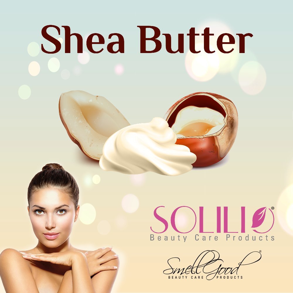 SmellGood Shea Butter 32oz showing texture on hand