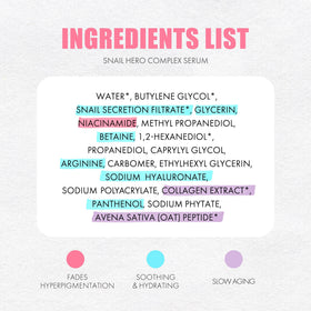 SMILEBLOOM KKOCH Snail Mucin 85% Face Serum with ingredients list