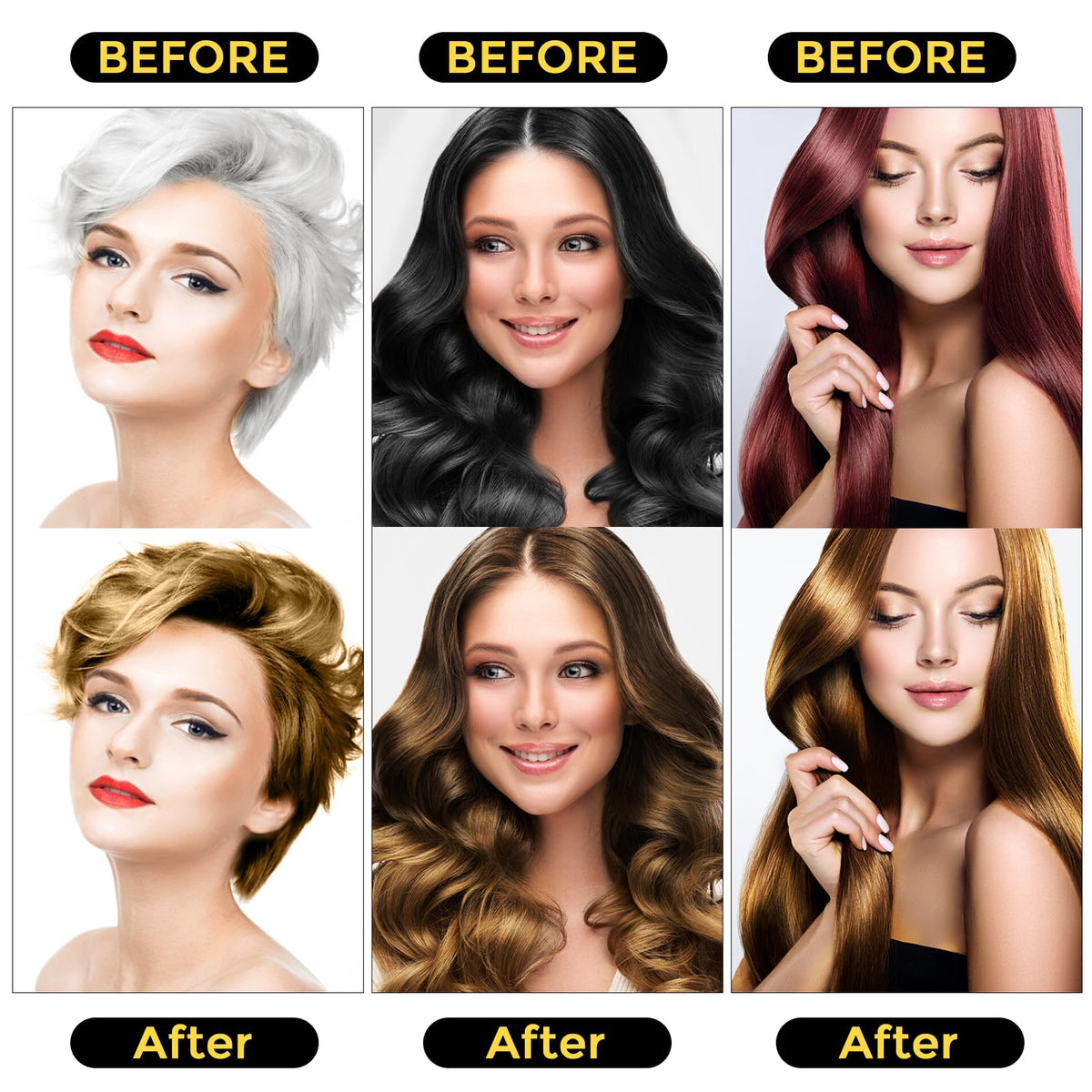 Sminktec Hair Dye Shampoo 3 in 1 Chestnut Brown with gloves