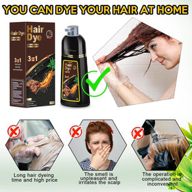 Sminktec Hair Dye Shampoo Dark Brown application gloves