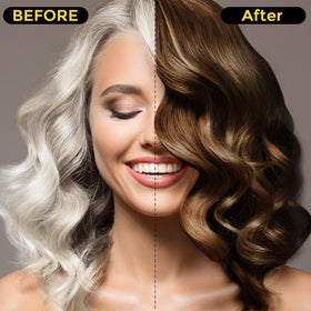 Sminktec Hair Dye Shampoo Dark Brown back view