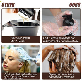 Sminktec Hair Dye Shampoo Dark Brown with herbal ingredients