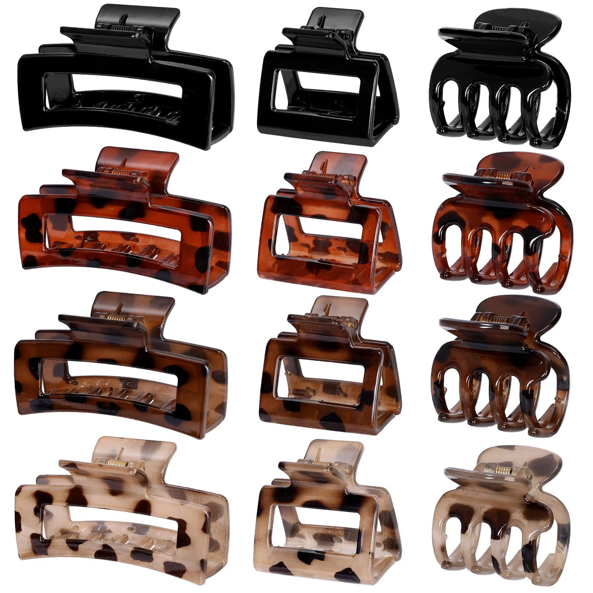 SMKSL 12 Pcs Hair Claw Clips Set featuring various styles and sizes