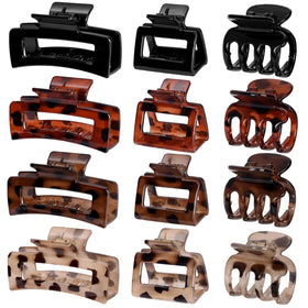 SMKSL 12 Pcs Hair Claw Clips Set featuring various styles and sizes