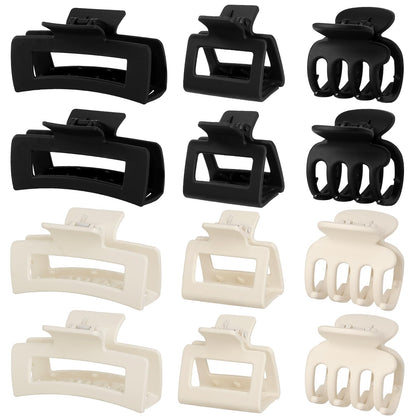 SMKSL 12 Pcs Hair Claw Clips Set in assorted colours