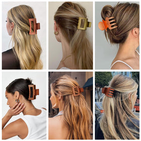 SMKSL hair clips in use on a model's hair