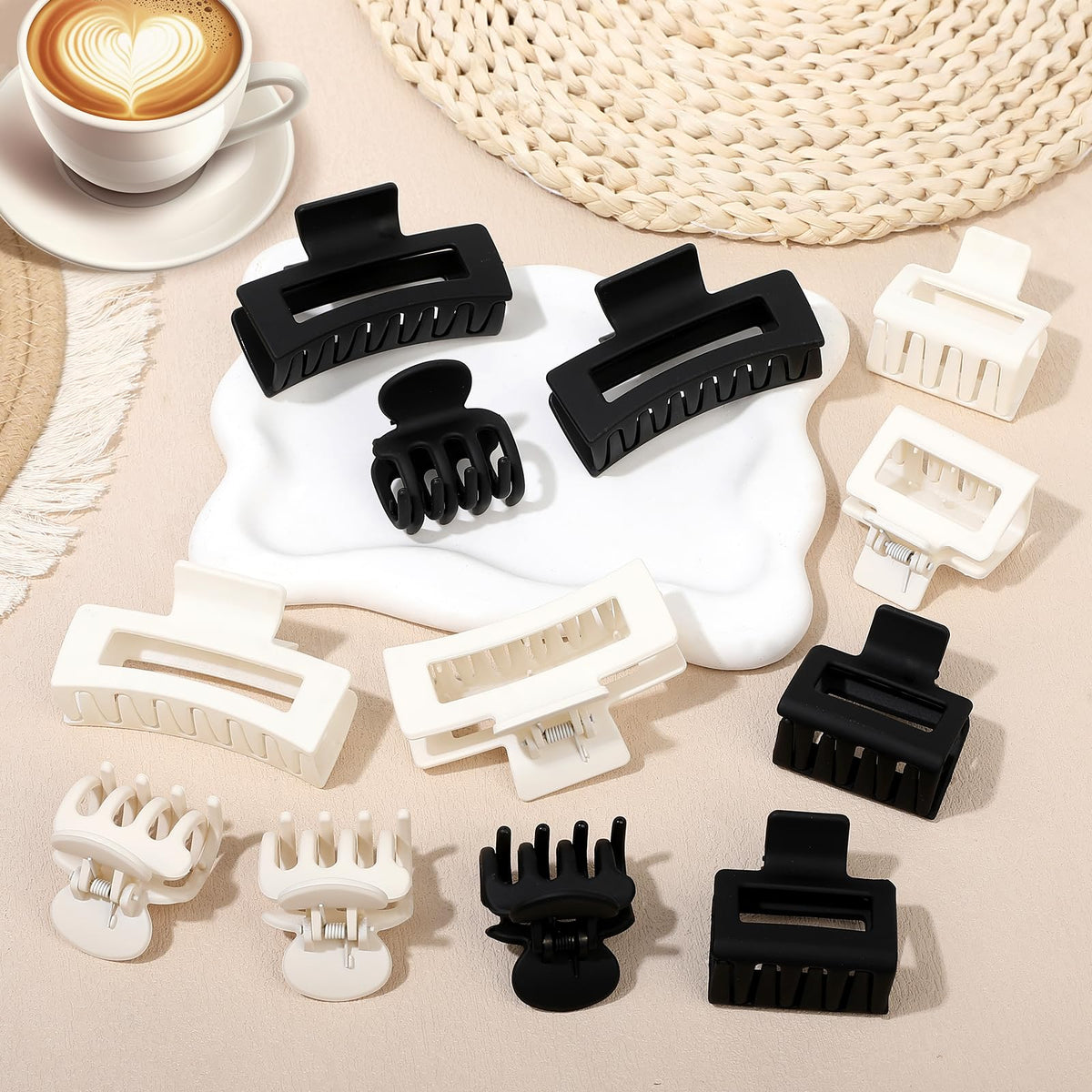 SMKSL hair clips showcasing various elegant prints