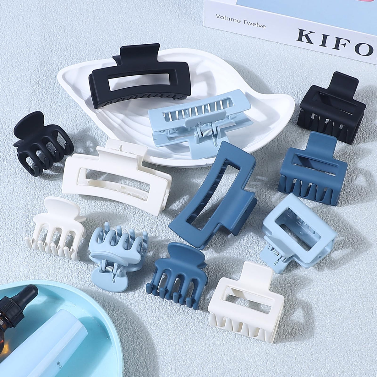 SMKSL medium square hair claw clip 2 x 1.8 inch side view