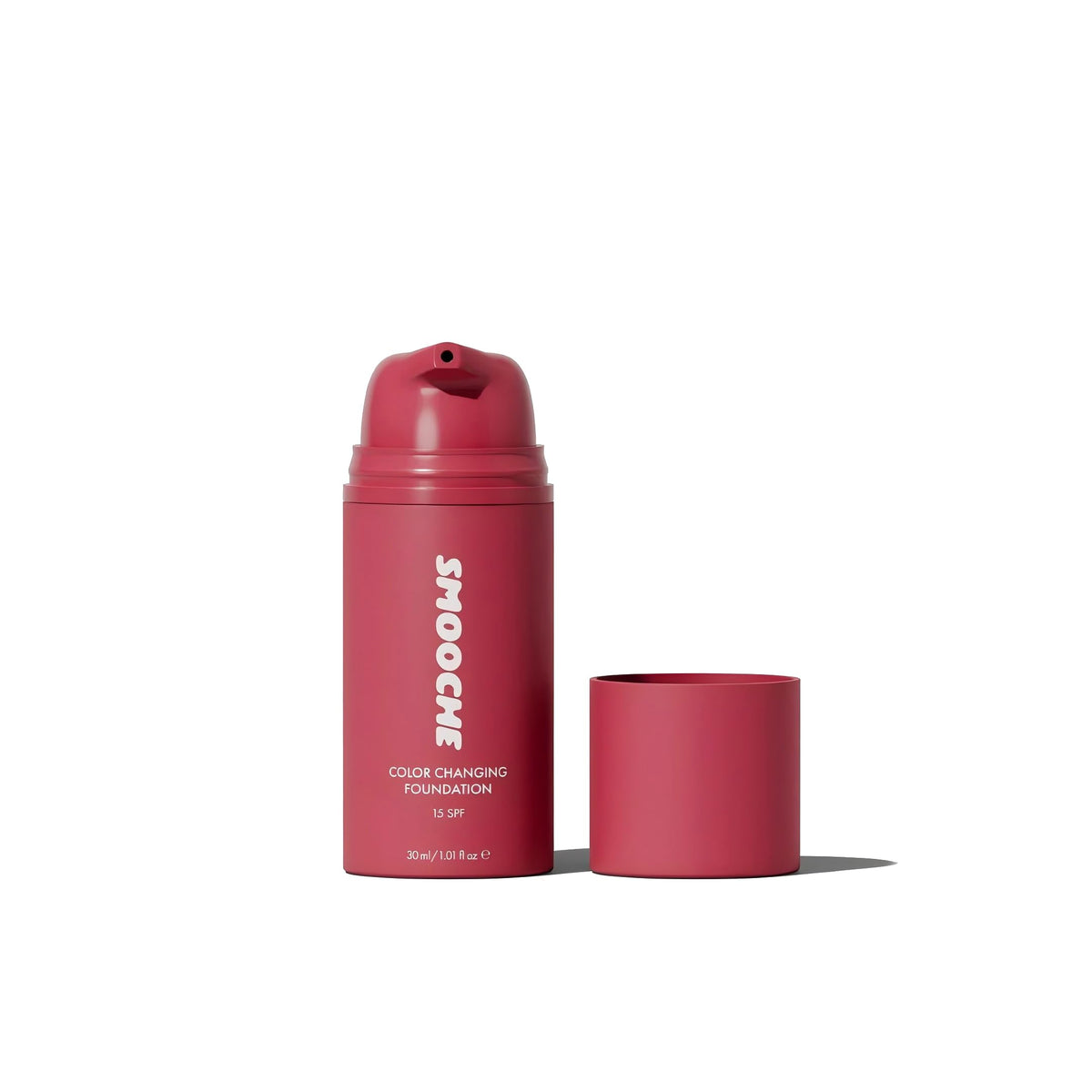 Smooche Color Changing Foundation front view with pump dispenser