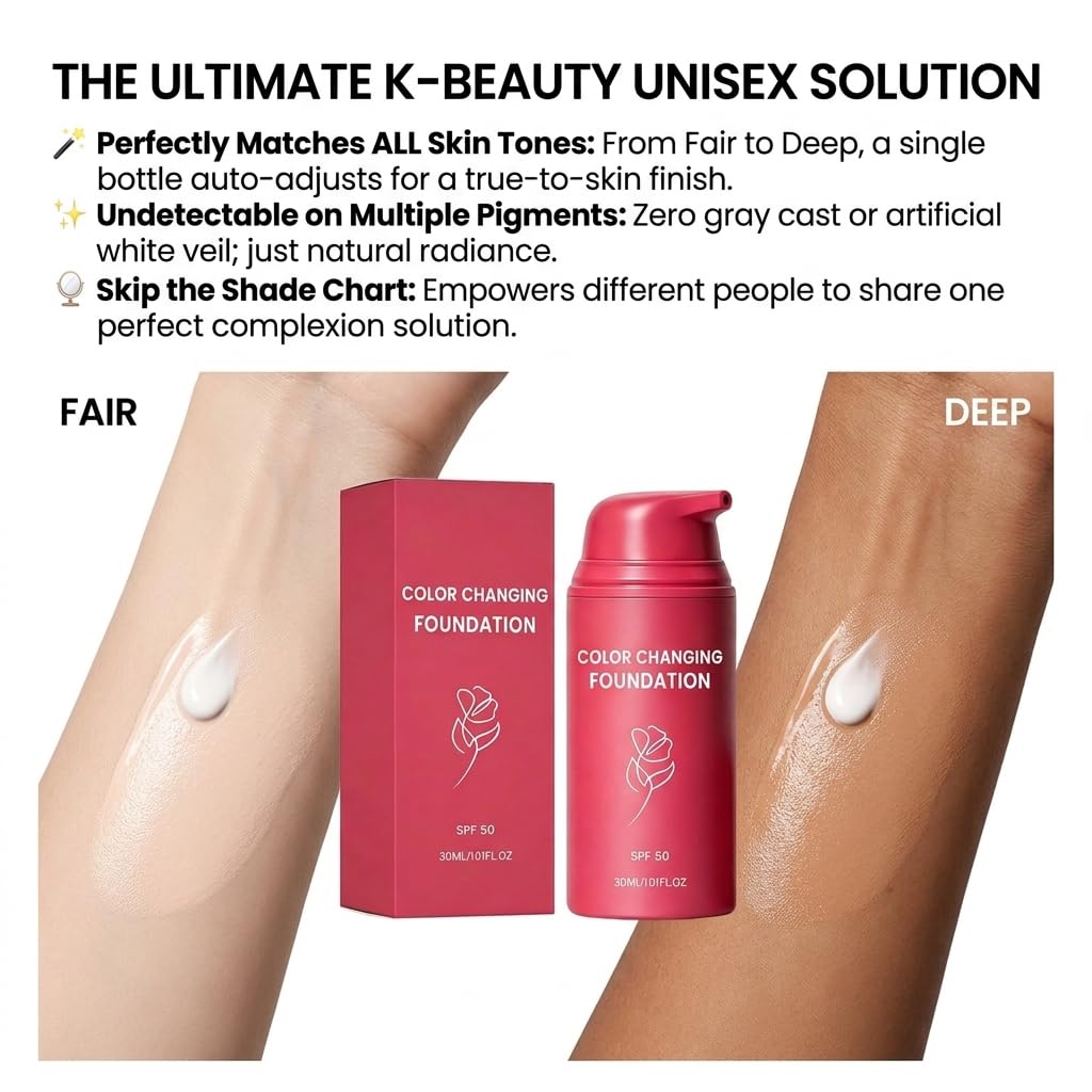 SMOOCHIÉ SKIN Color Changing Foundation packaging with dimensions