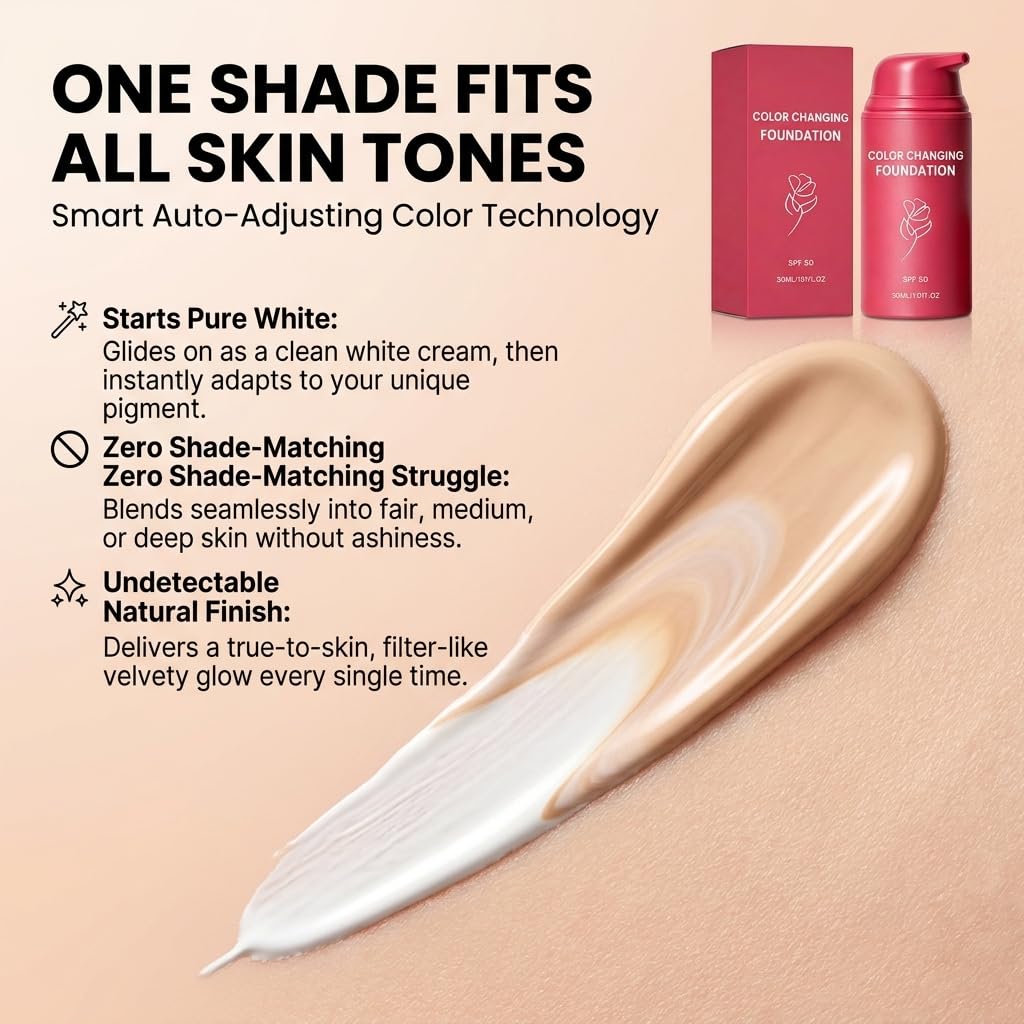 SMOOCHIÉ SKIN Color Changing Foundation texture on skin