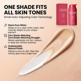 SMOOCHIÉ SKIN Color Changing Foundation texture on skin