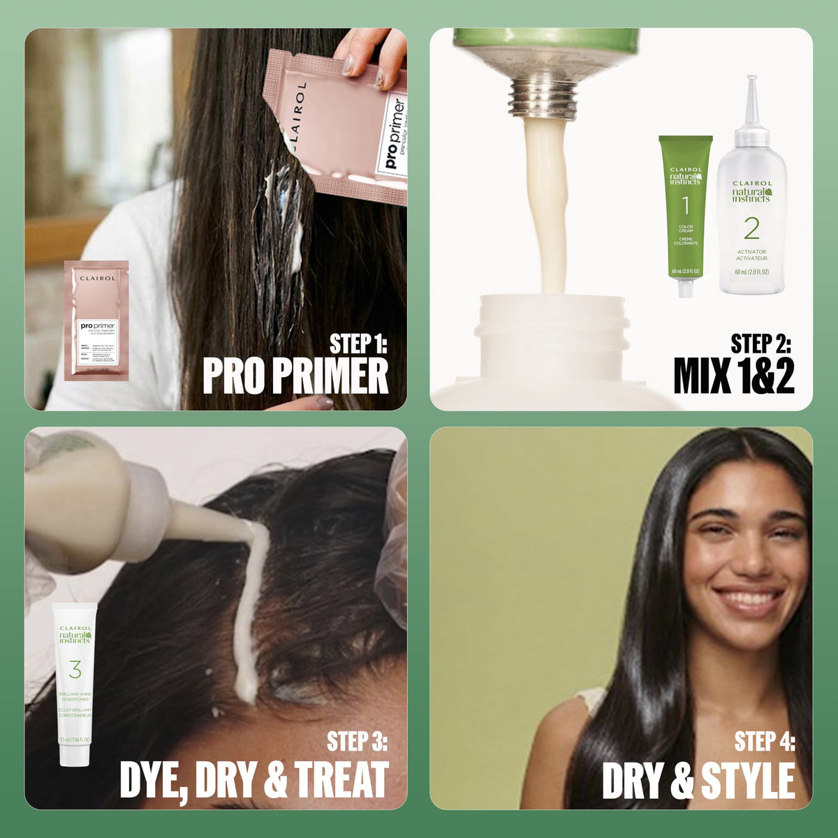 Smooth and shiny hair after using Clairol dye