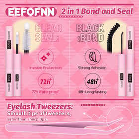 Smooth-tipped tweezers from Eefofnn lash extension kit