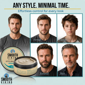 SMOOTH VIKING Hair Clay application on hair