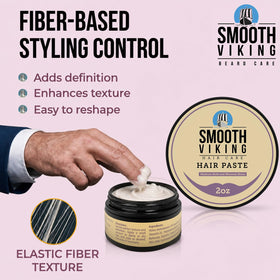 Smooth Viking Hair Paste for Men application on hair