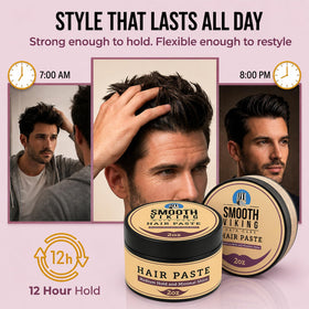 Smooth Viking Hair Paste for Men matte finish demonstration