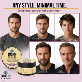 Smooth Viking Hair Paste for Men textured hairstyle
