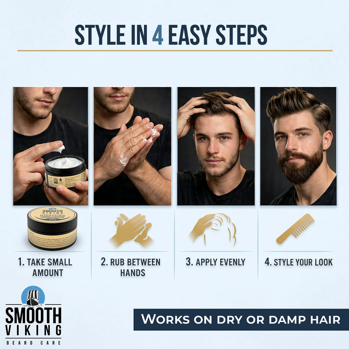 SMOOTH VIKING Hydrating Fiber Cream on a bathroom counter