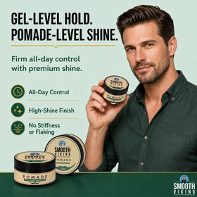 Smooth Viking Pomade packaging side view