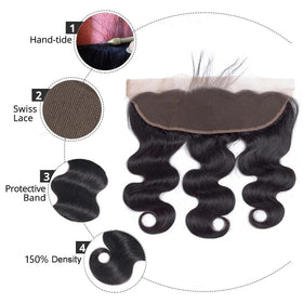 Smoothair 13x4 Lace Frontal Closure Body Wave 20 Inch styled