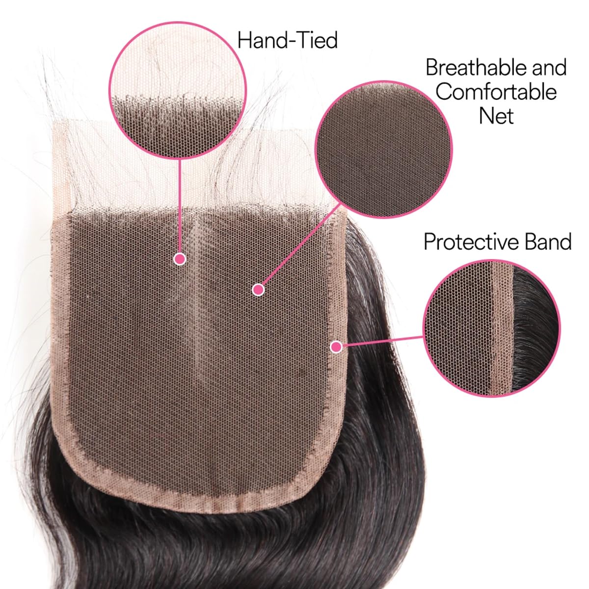 Smoothair 4x4 Lace Closure side view