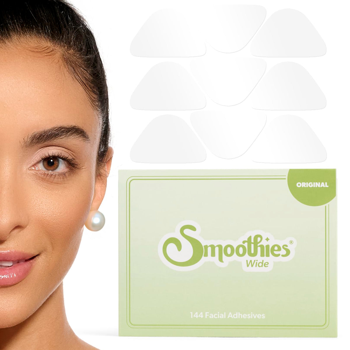 Smoothies Wide Wrinkle Patches front view with packaging
