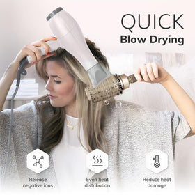 Sndyi Round Brush in use for blow drying hair