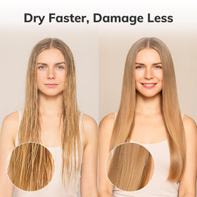 Sndyi round hair brush showcasing smooth and shiny hair