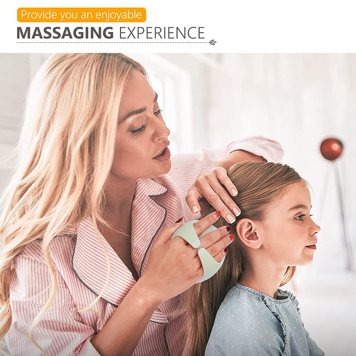 Sndyi scalp massager on a bathroom counter