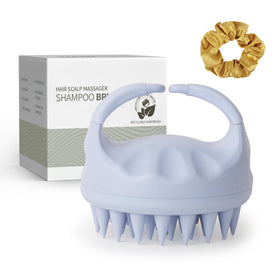 Sndyi Scalp Massager Shampoo Brush front view in sky blue