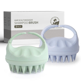 Sndyi Scalp Massager Shampoo Brush front view with silicone bristles