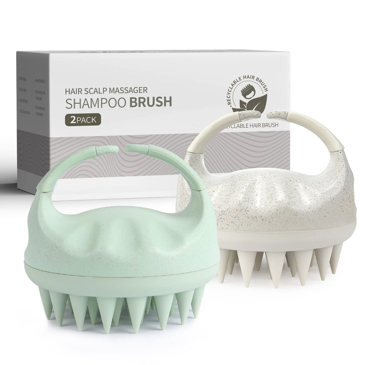 Sndyi scalp massager shampoo brush set in packaging