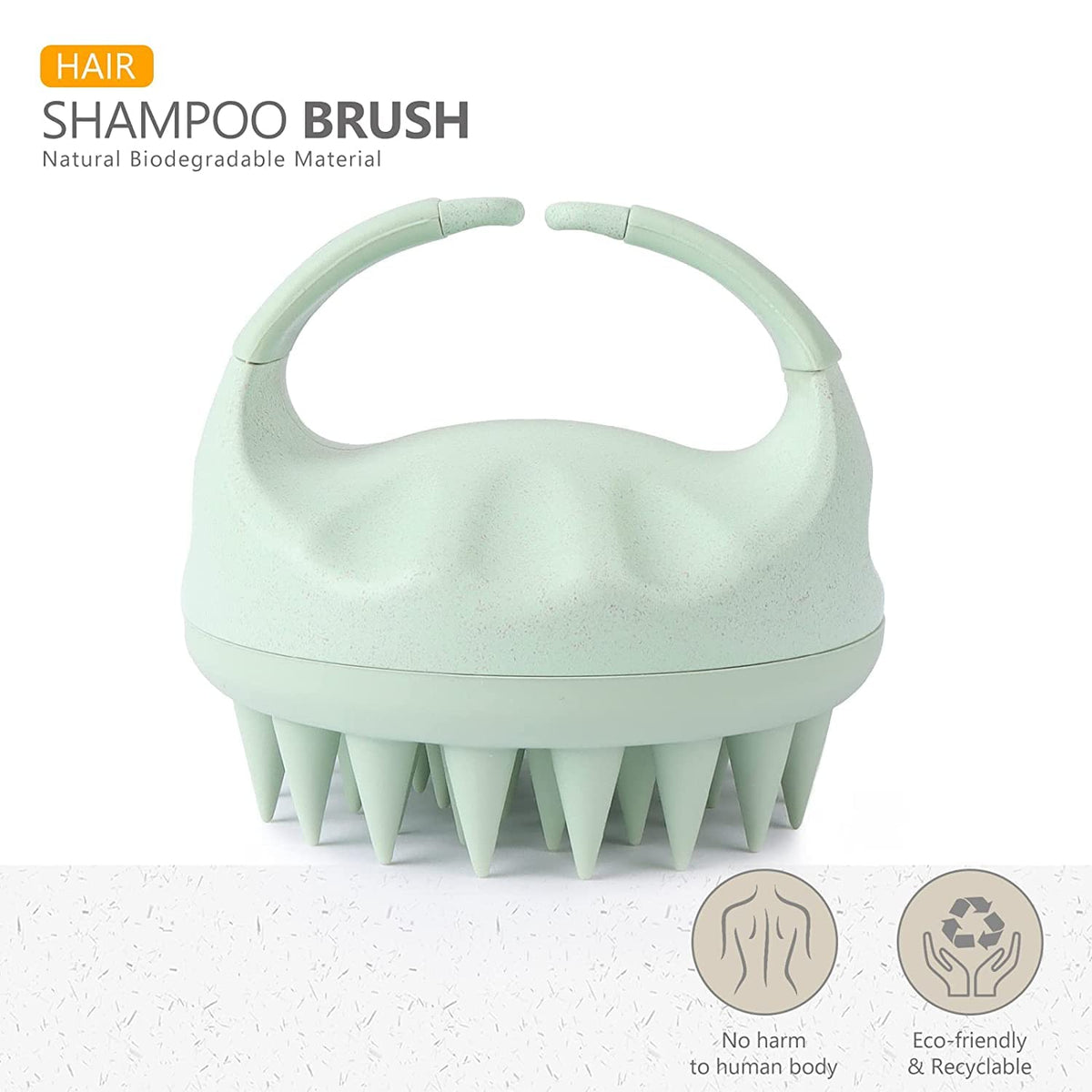 Sndyi Scalp Massager Shampoo Brush side view showing ergonomic handle