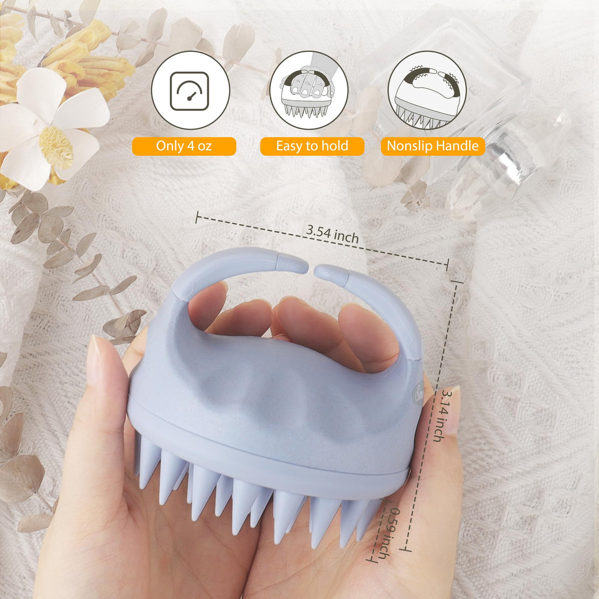 Sndyi Scalp Massager Shampoo Brush with ergonomic handle