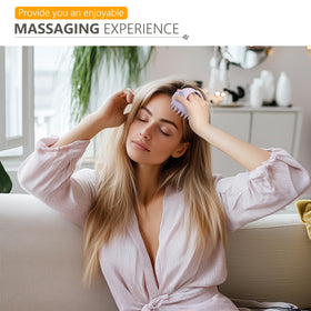 Sndyi Scalp Massager with included satin hair tie