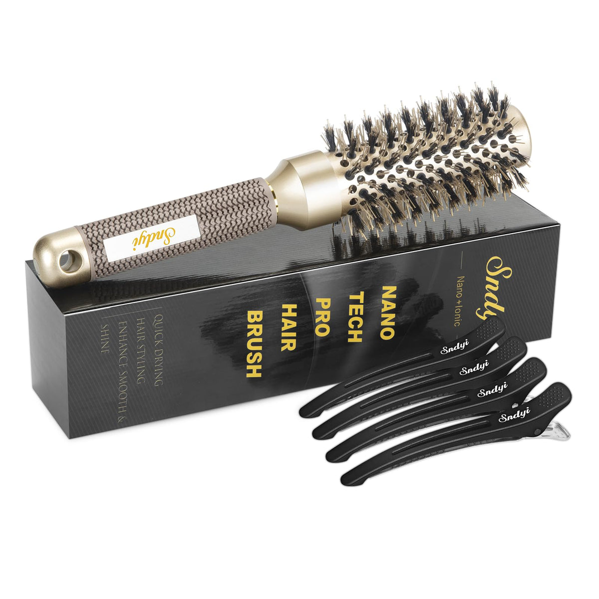 Sndyi Small Round Brush front view with 1.3-inch barrel
