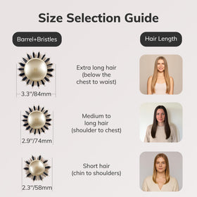 Sndyi Small Round Brush with included hair clips