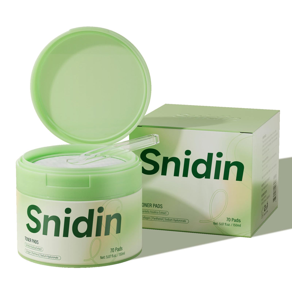 Snidin Toner Pads in a travel-friendly package