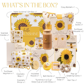 Snuggly fleece blanket included in the Sunshine Gift Box