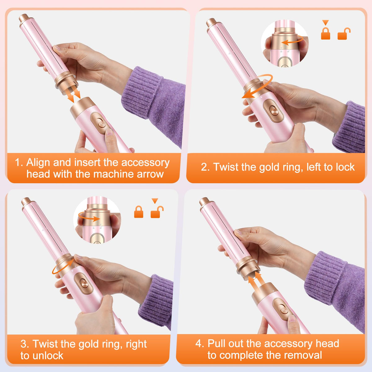 SnugLuv 5 in 1 Blow Dryer Brush Set paddle brush detail