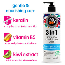 SO COZY 3-in-1 Kids Shampoo Conditioner Body Wash side view